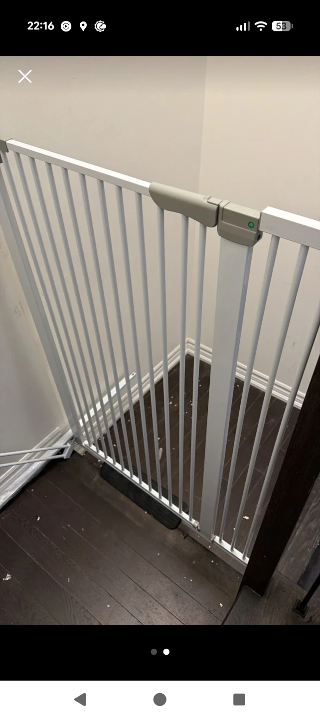 55" Extra Tall Pressure Mounted Pet / Cat Gate - White - photo 3