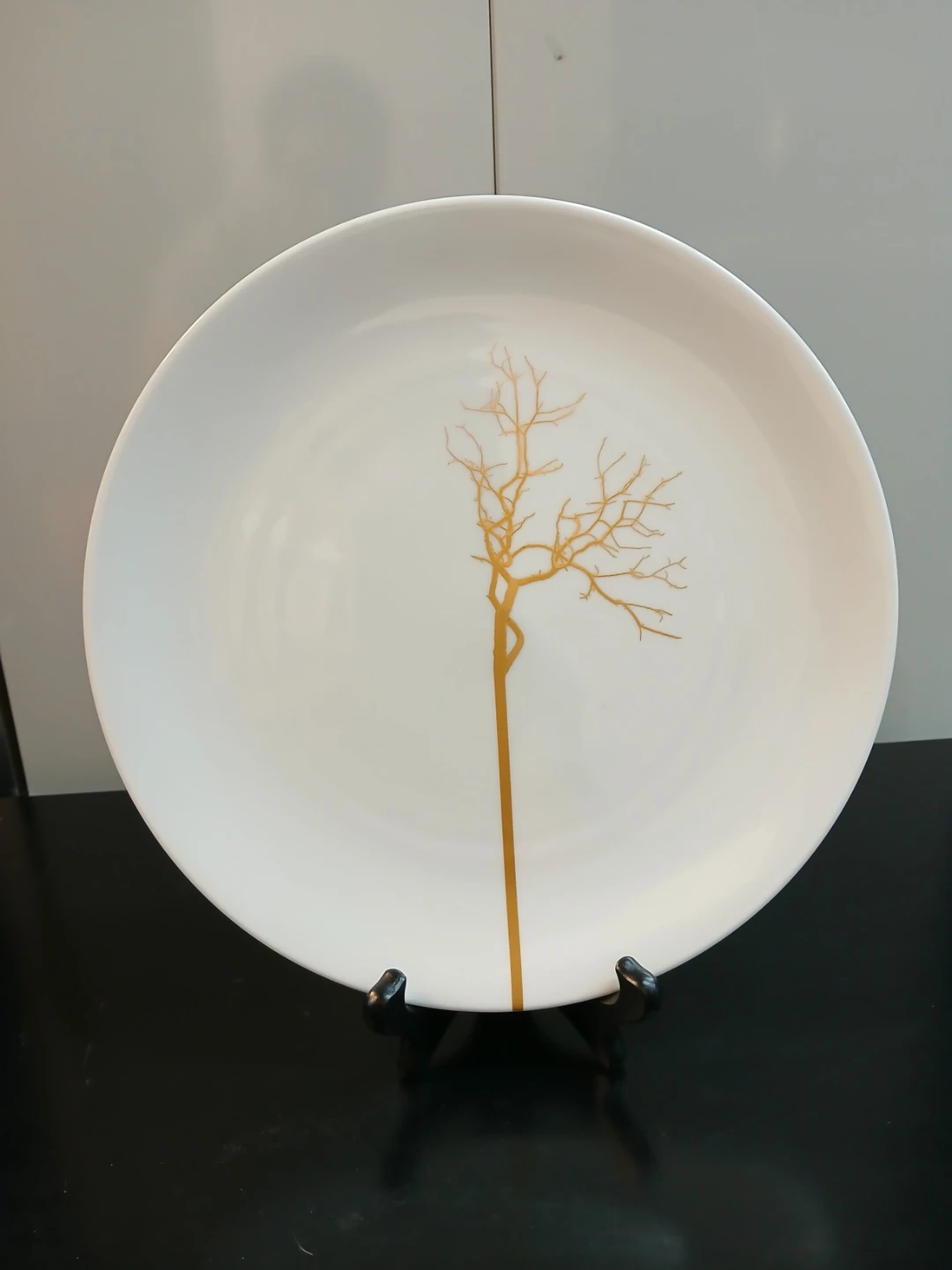 Decorative ceramic Plate - Golden Tree Design