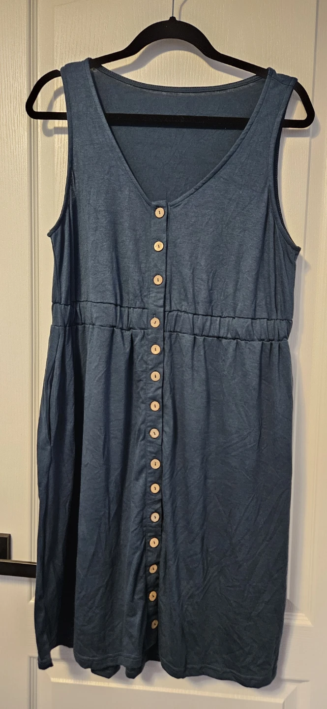 Sleeveless Button-Front Mini Dress XL - photo 4