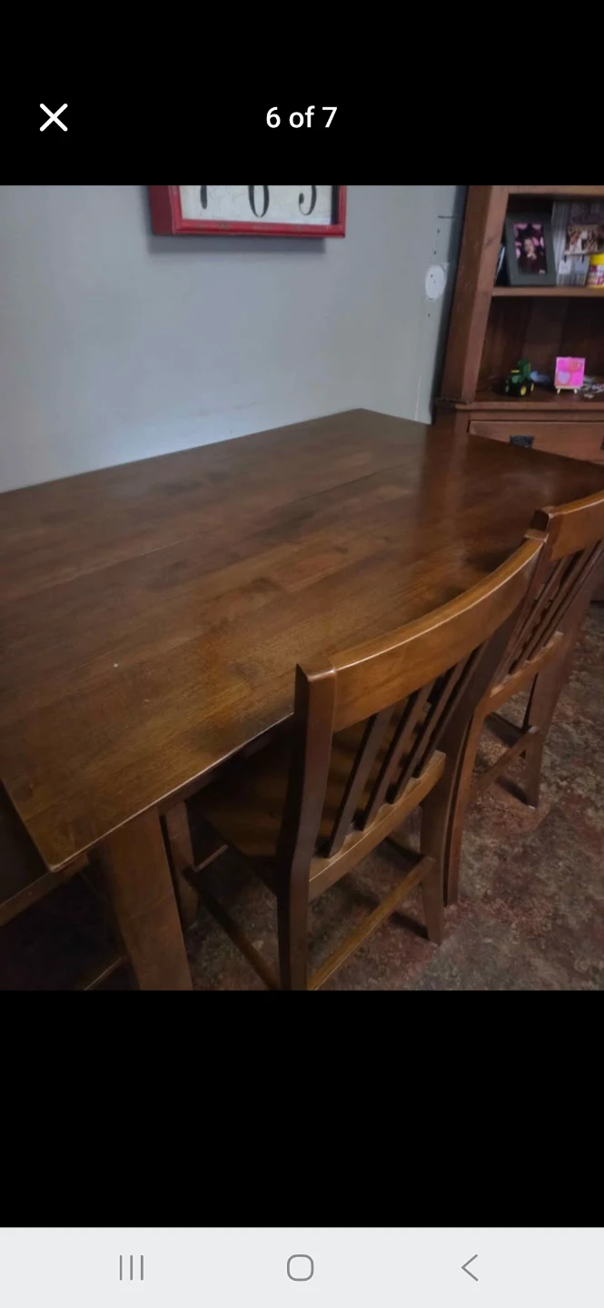 Wooden Dining Pub Style  Table and Chairs Set - photo 3