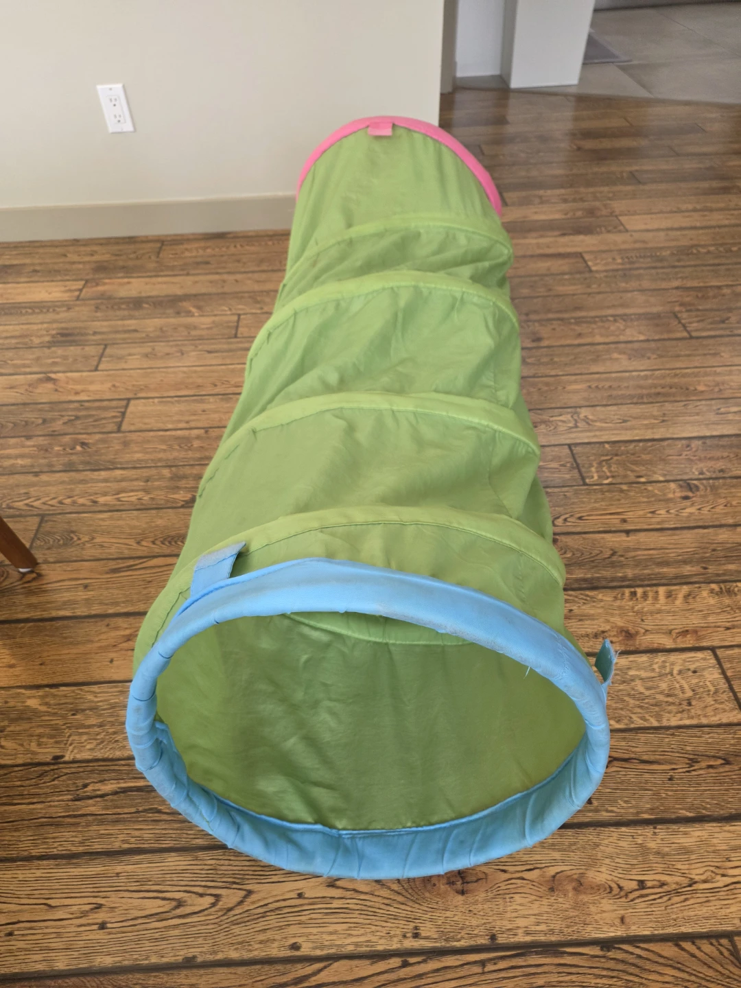 Kids Play Tunnel - Green with Pink and Blue Accents - photo 2