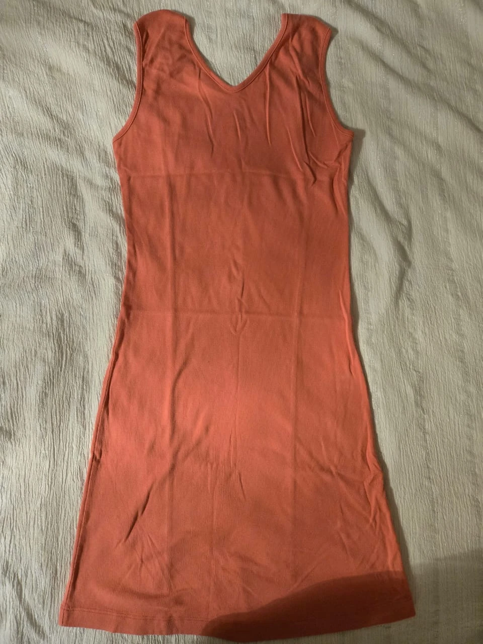 Coral Dress with Butterfly Design