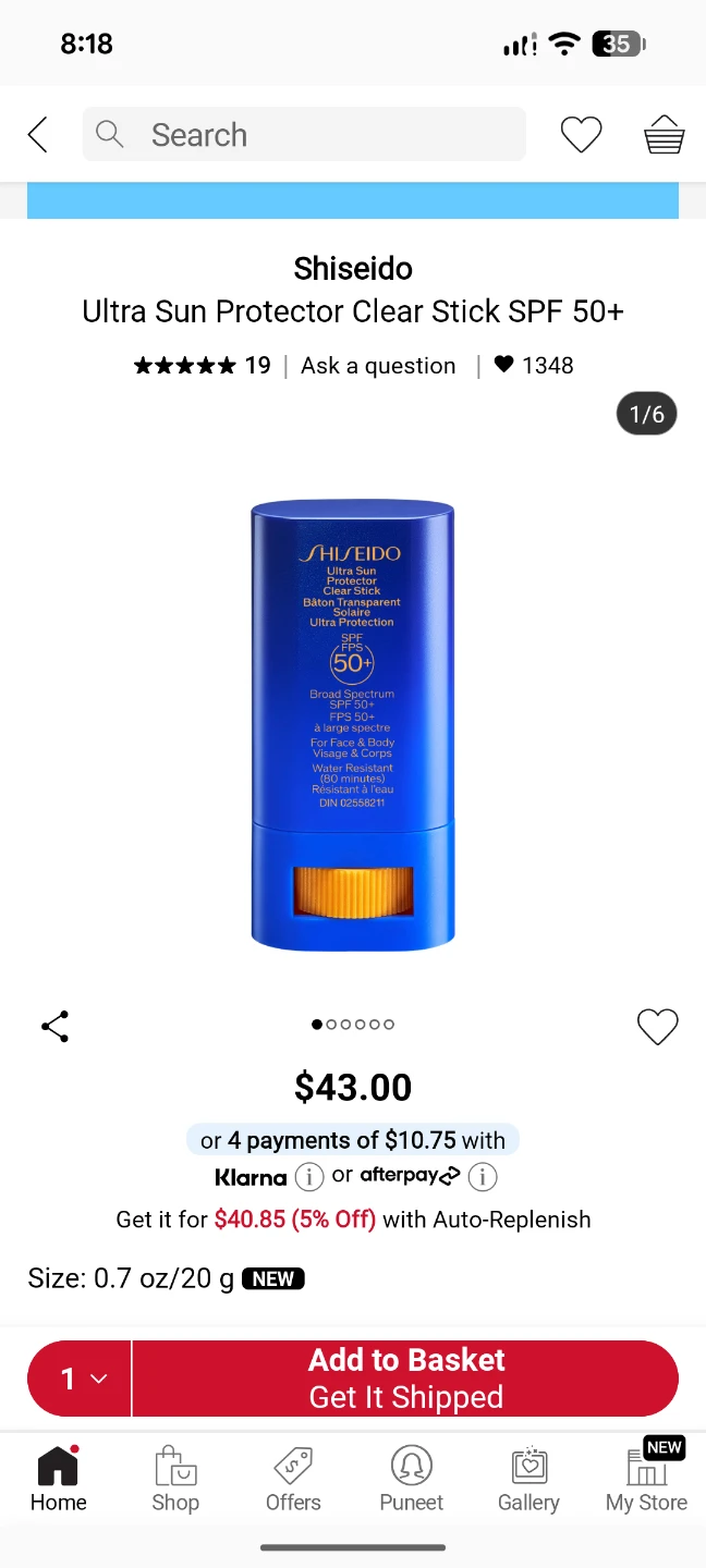 Shiseido Ultra Sun Protector Clear Stick SPF 50+ - photo 3