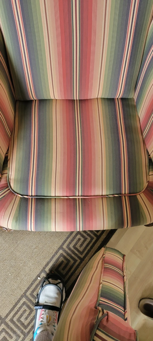 Striped Wingback Armchair - photo 3