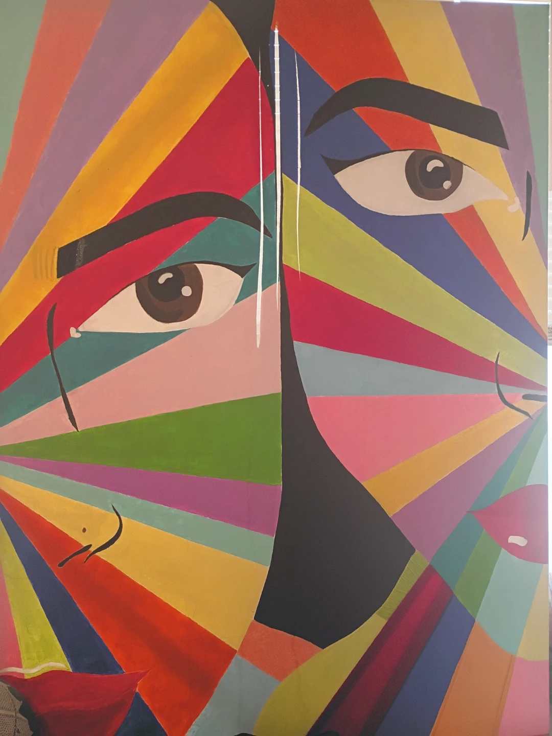 Colorful Abstract Portrait Painting - photo 2
