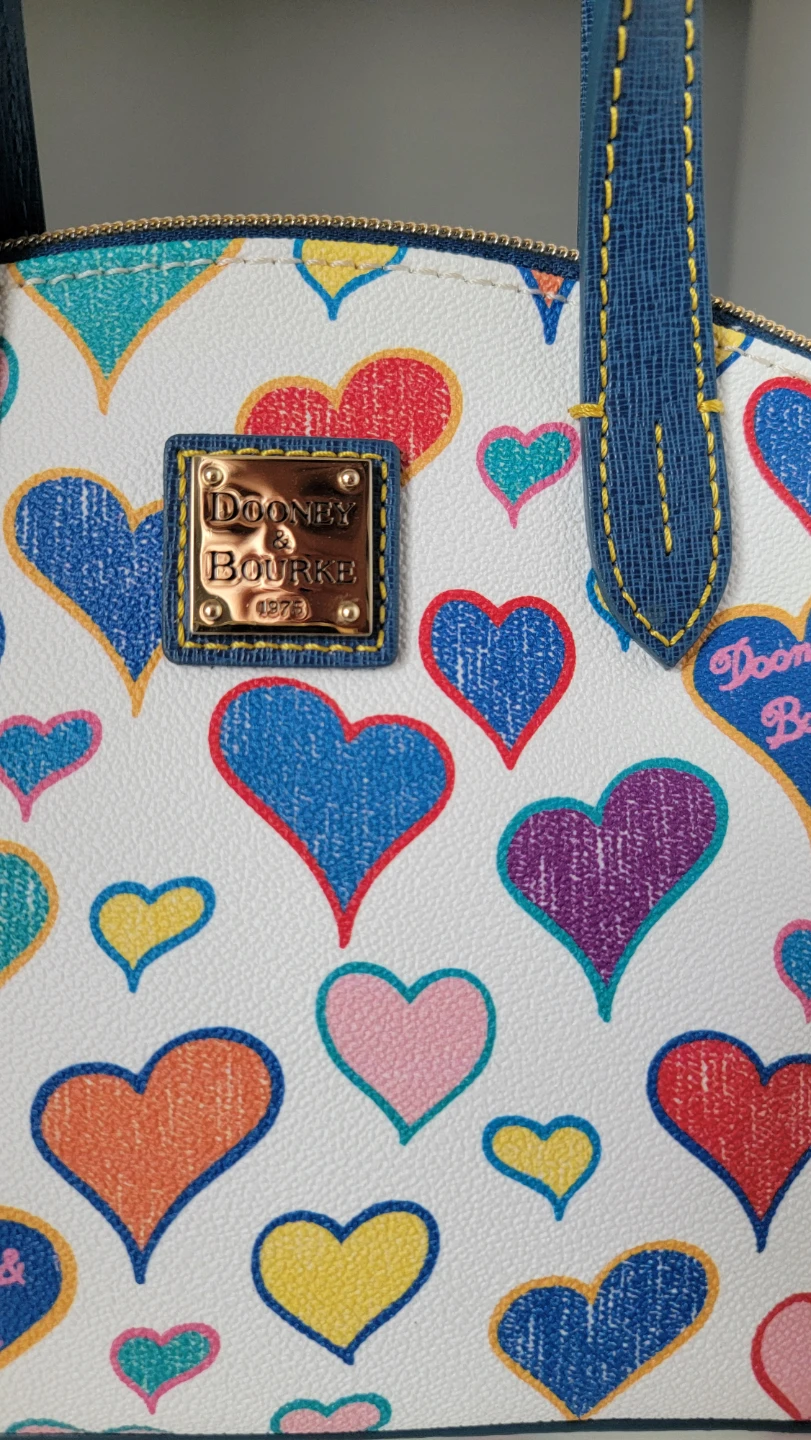 Dooney & Bourke White Hearts Satchel Bag - photo 2