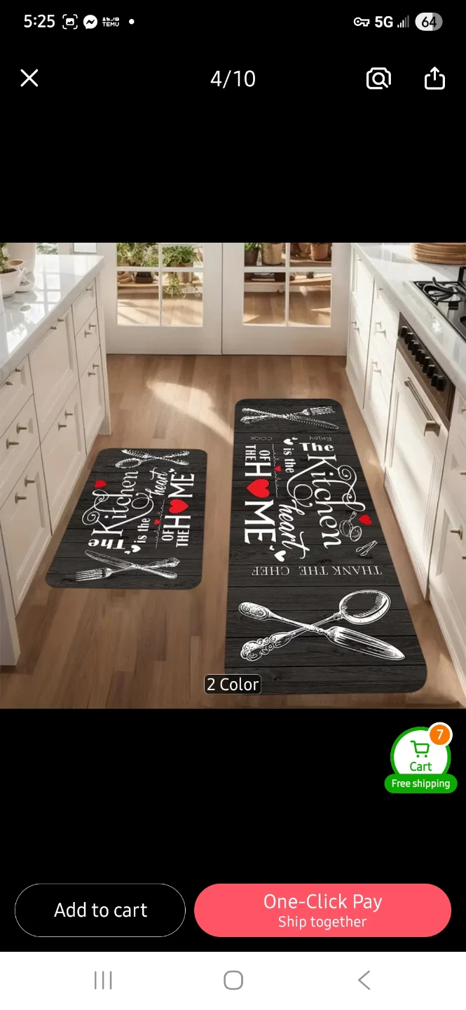 NEW Set of 2 Kitchen Mats