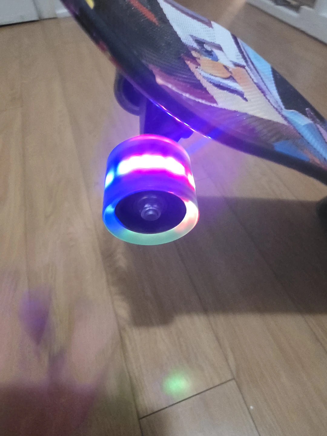 Pixel Art Skateboard with Light-Up Wheels - photo 3