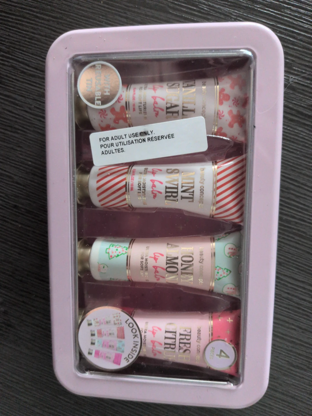 Beauty Concepts Lip Balm Collection Tin (4 Pieces)