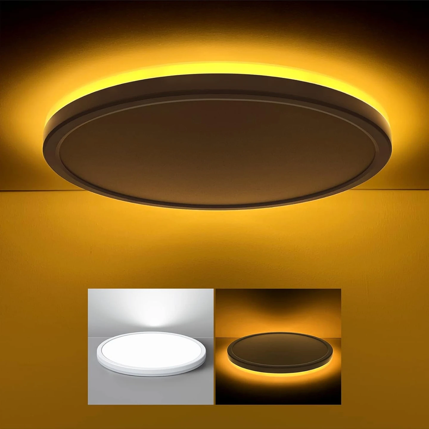 LED Flush Mount Ceiling Light Fixture - 12in