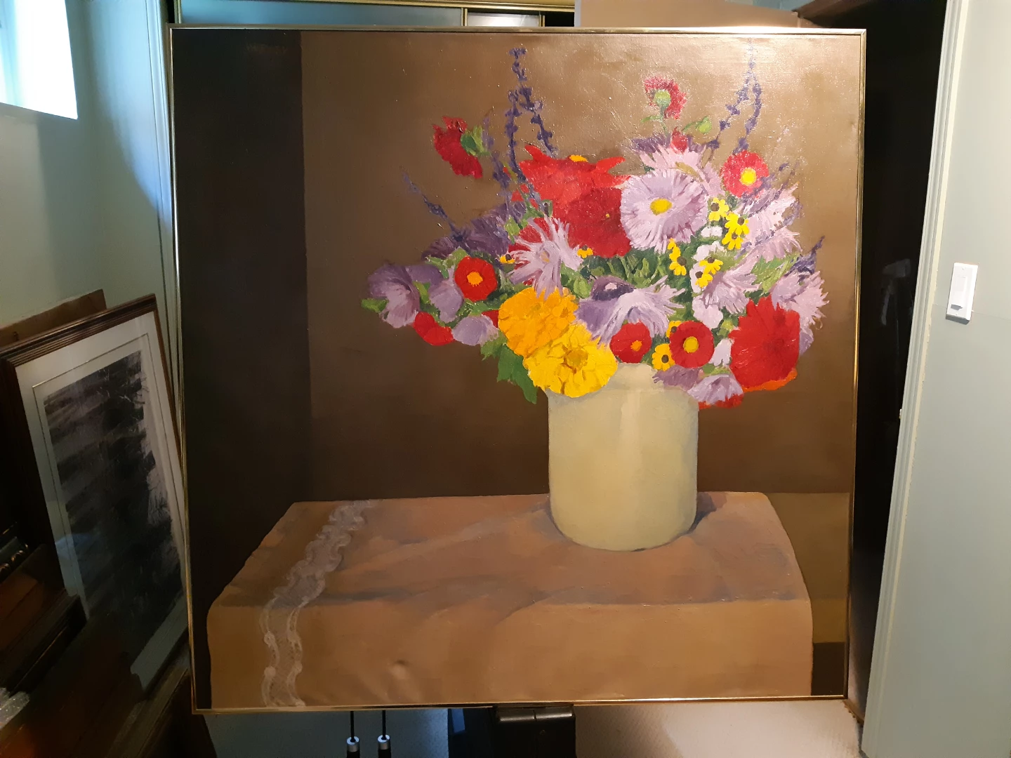Floral still life painting