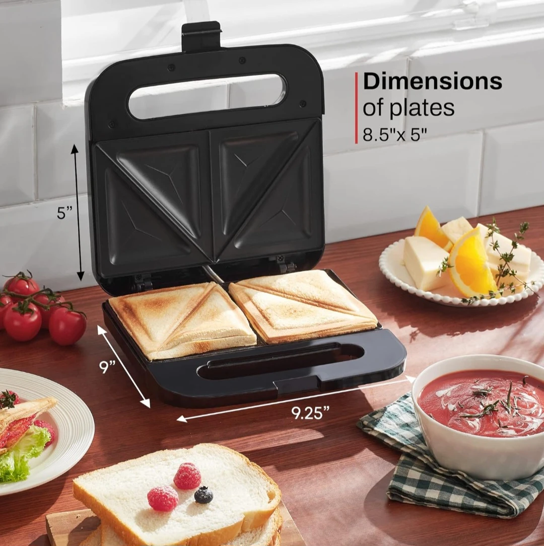 Elite Gourmet 4-slice Sandwich & Panini Maker (Stainless Steel) - photo 3