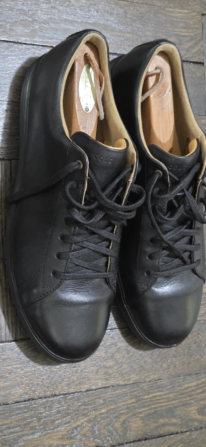 Cole Haan Men's Black Leather Lace-Up Shoes Size 10.5 - photo 2