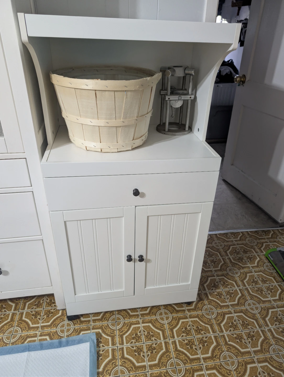 Microwave Cart with Storage