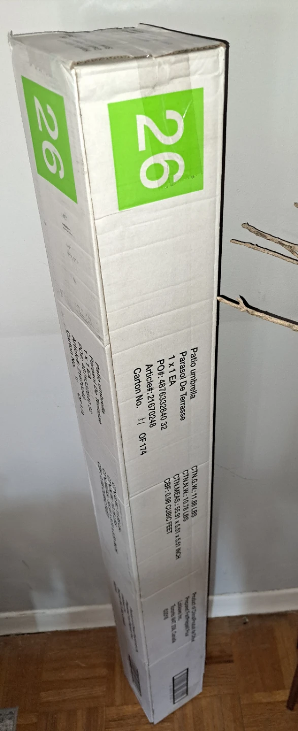 2 NEW in box 9' Patio Umbrella - Grey - photo 3
