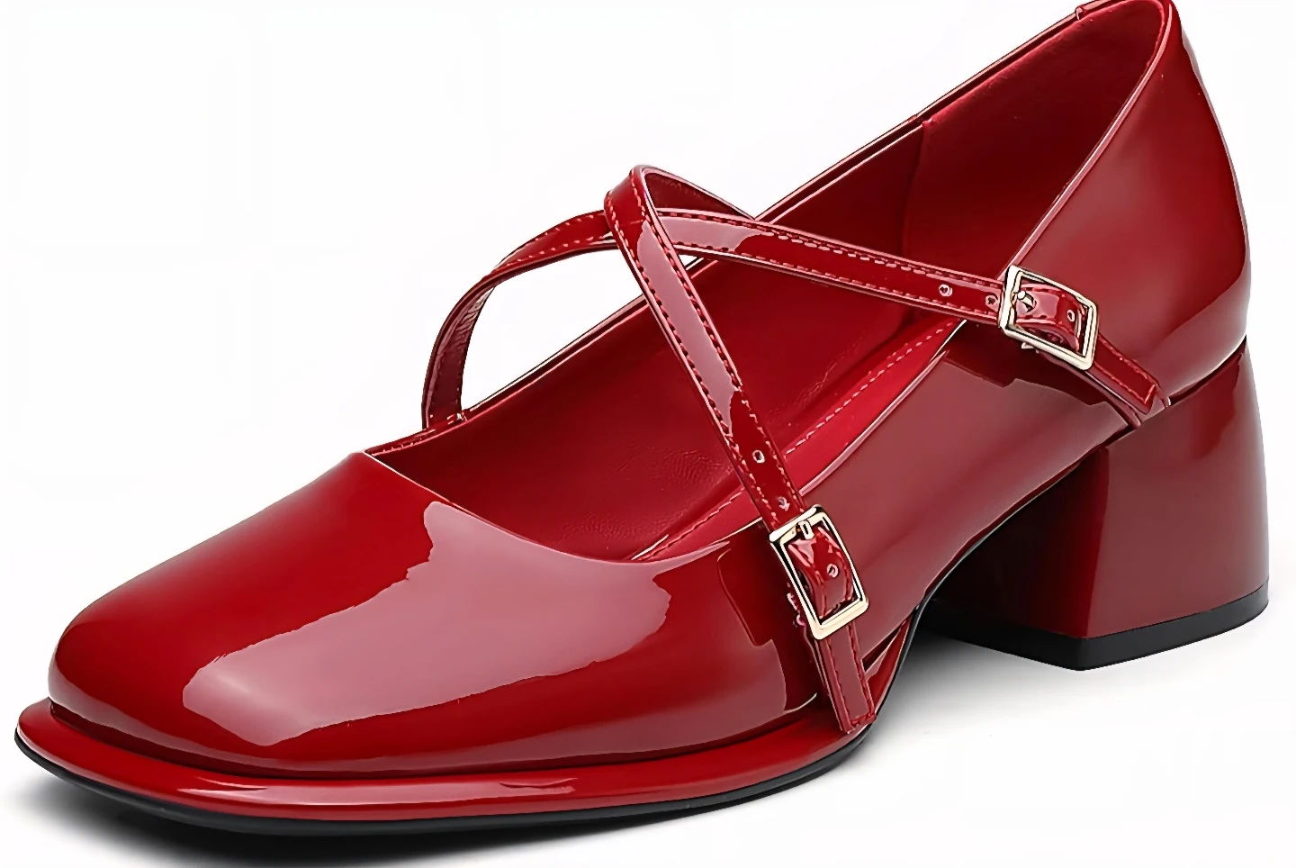 Newbella Red Mary Jane Heels Size 7.5