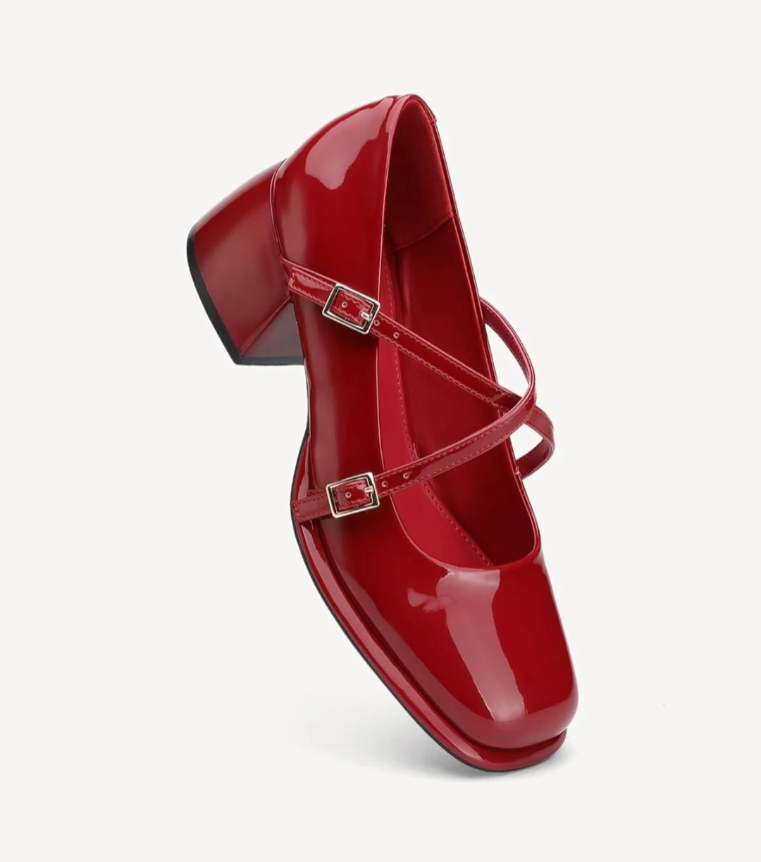Newbella Red Mary Jane Heels Size 7.5 - photo 2
