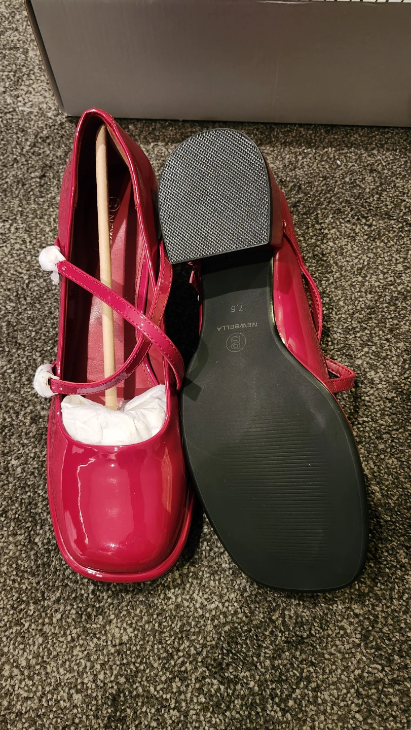 Newbella Red Mary Jane Heels Size 7.5 - photo 5