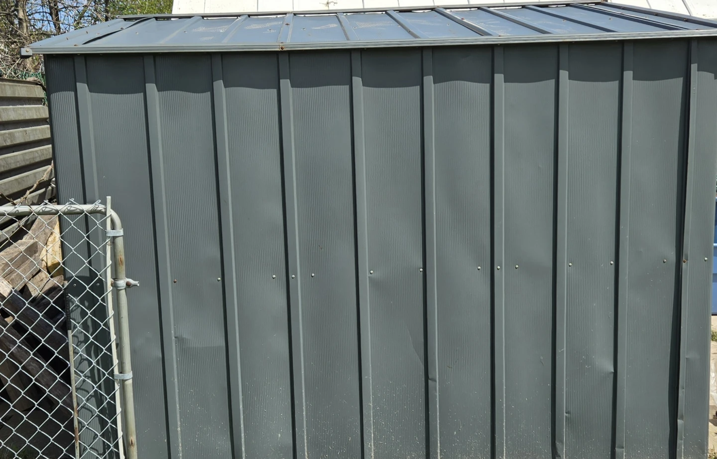 Grey Metal Storage Shed - photo 2
