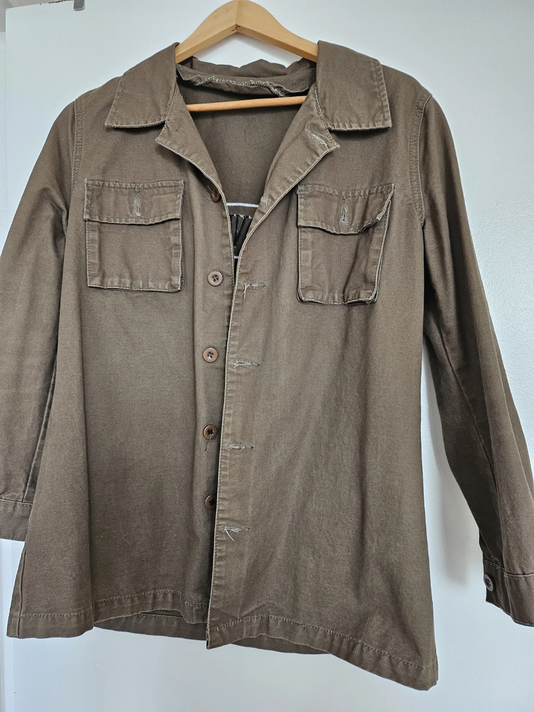 Jacket with "Make Love Not War" Patch