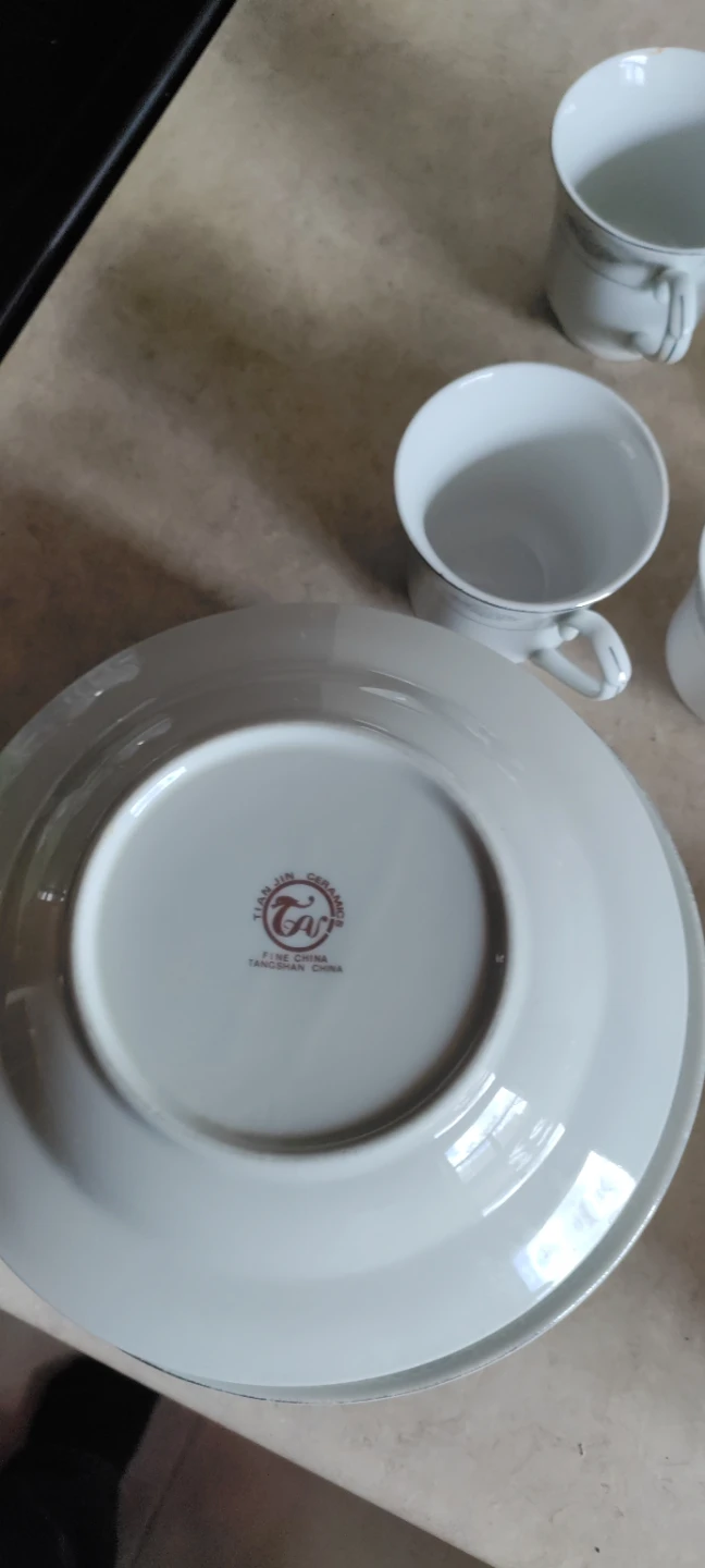 TAI Fine China Tea Set Cups and Saucers - photo 2