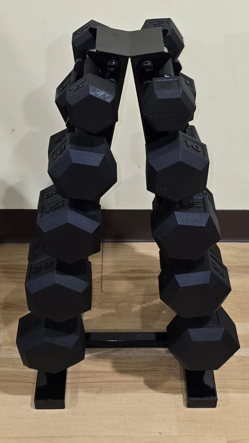 150lb Dumbbell Set with Rack