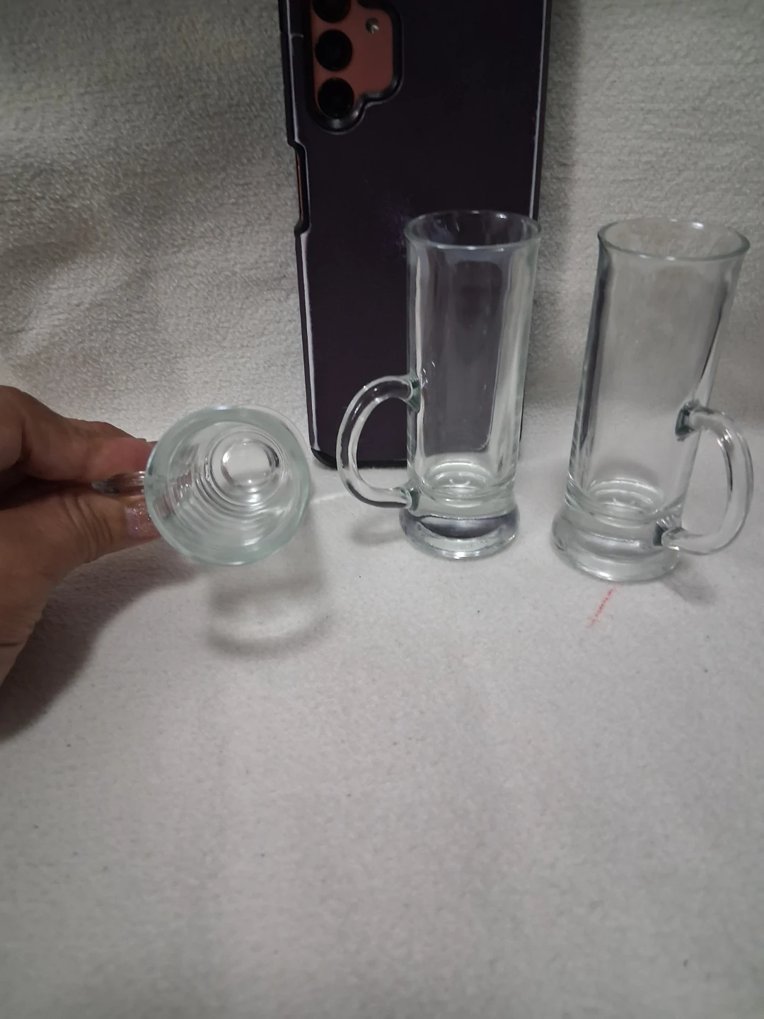 Set of 3 Clear Glass Shot Glasses with Handles - photo 4