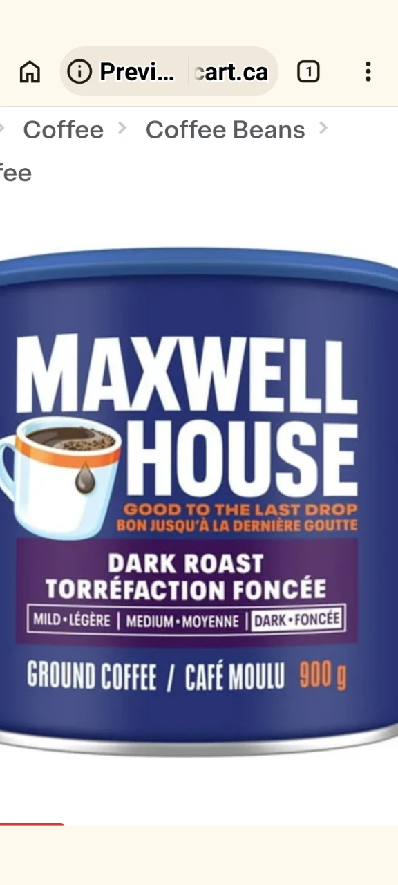 Brand new Maxwell House dark roast coffee only $10