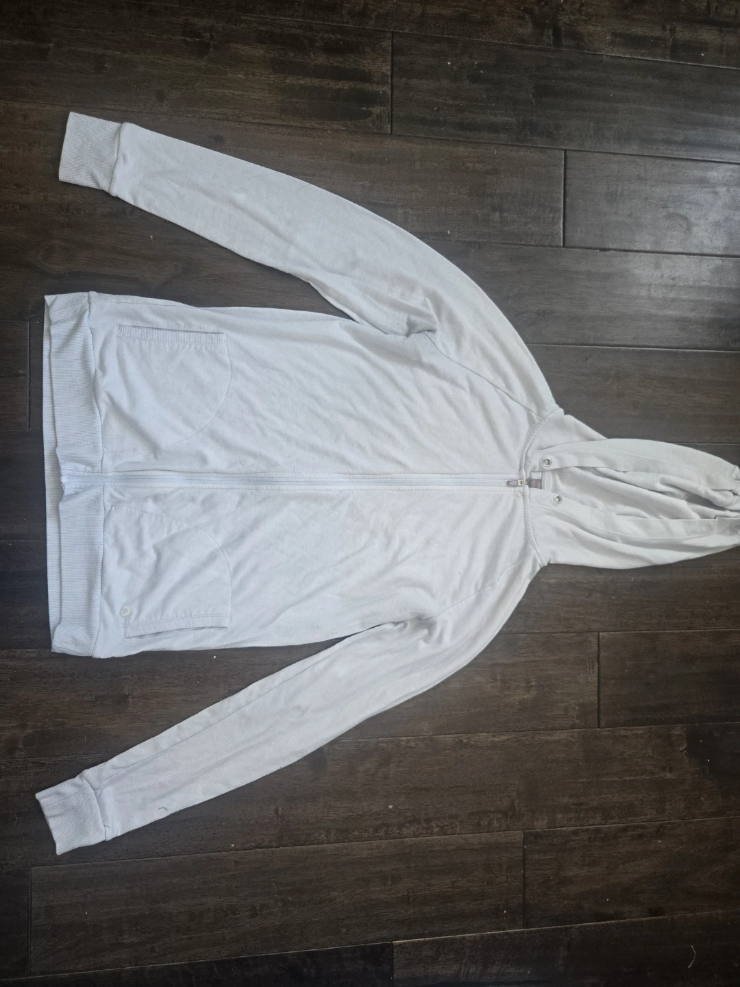 White Full Zip Activewear hoodie