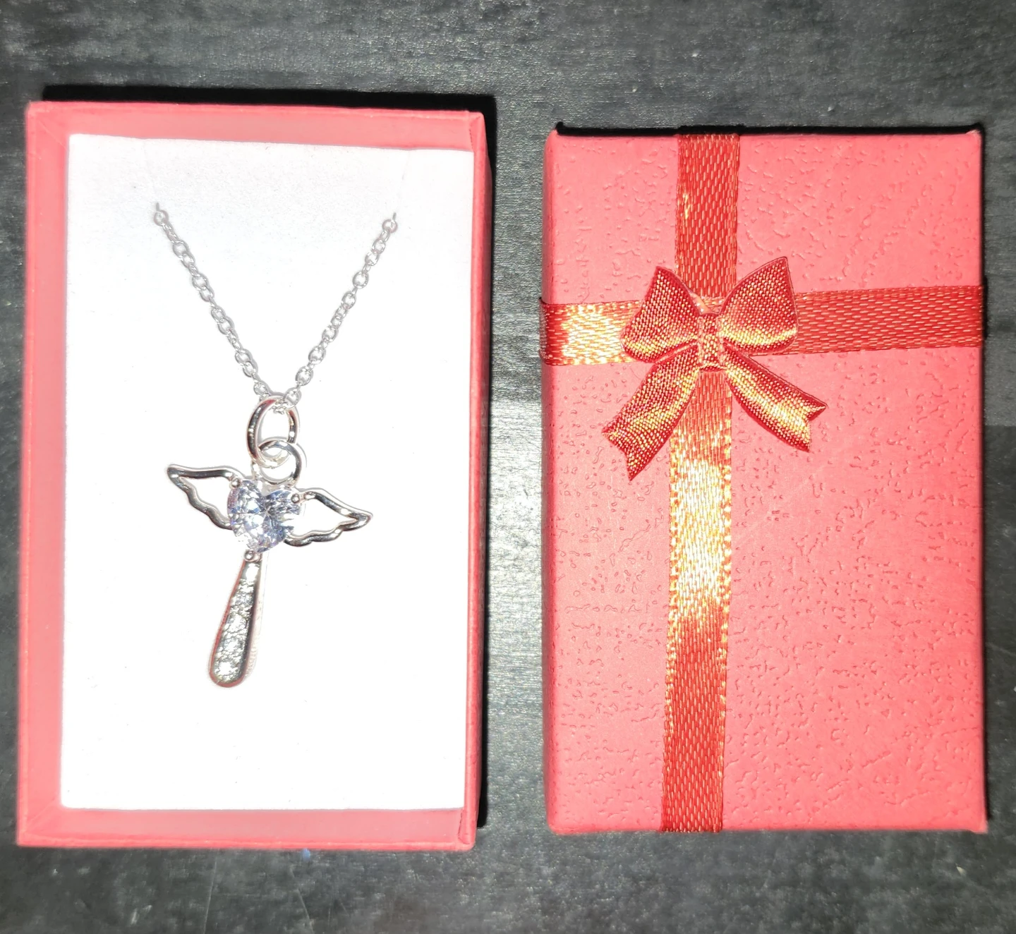 Angel Pendant Necklace with Rhinestones - photo 2