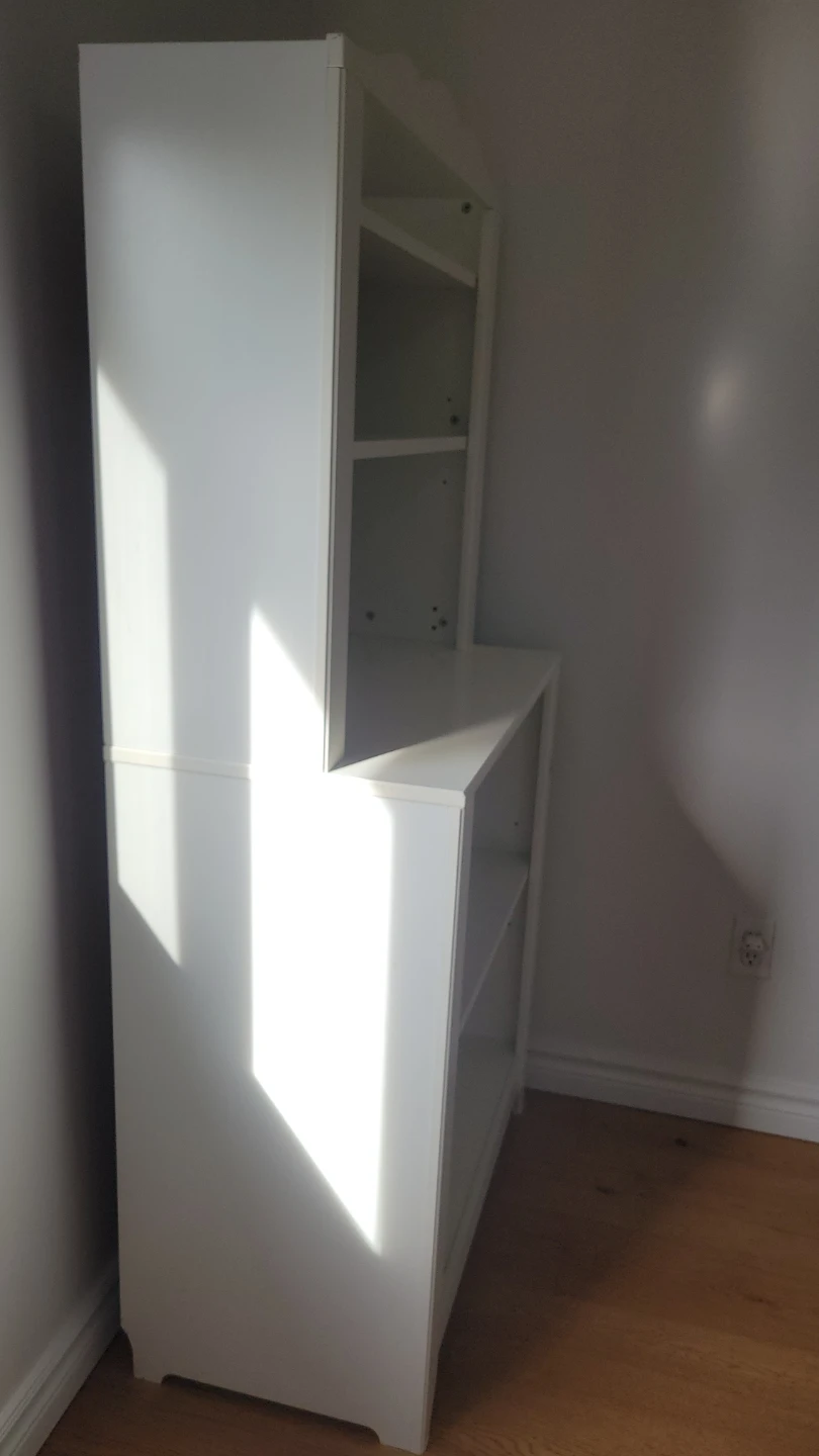 White Bookcase with Shelves - photo 2