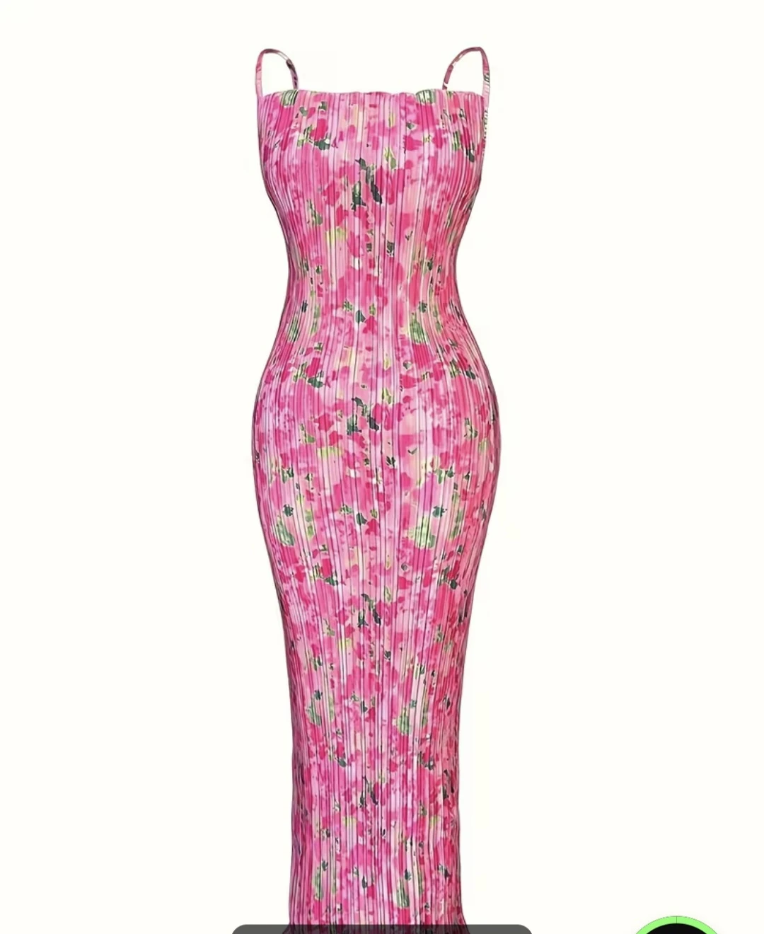 Pink Floral Pleated Maxi Dress - photo 3