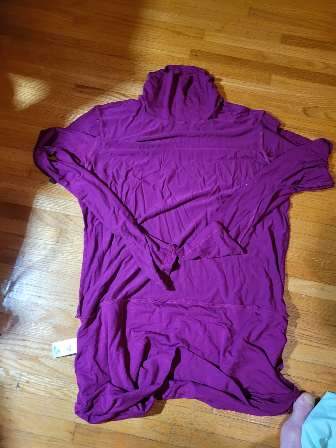 Women's Purple Turtleneck Long Sleeve Top