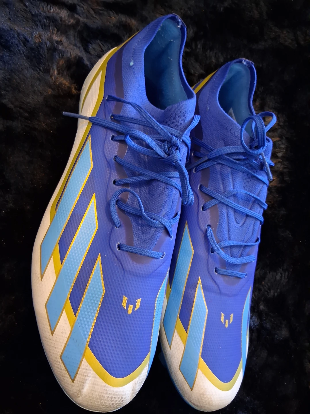 Adidas Messi Soccer Cleats Blue/Yellow us size 10