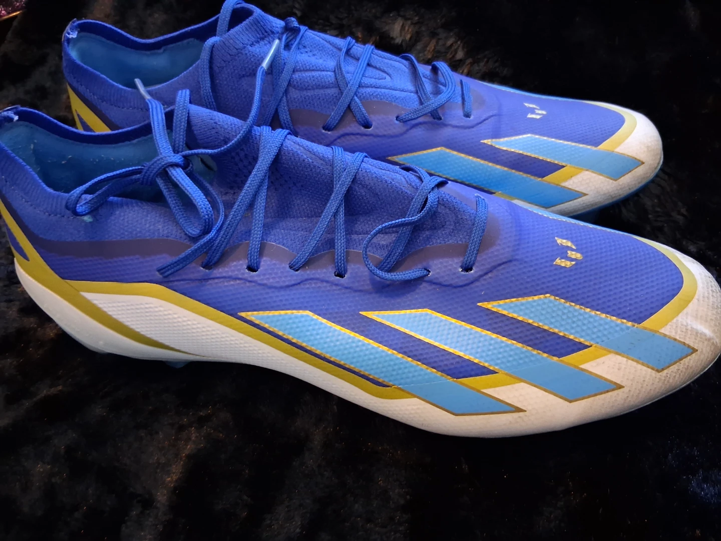 Adidas Messi Soccer Cleats Blue/Yellow us size 10 - photo 4