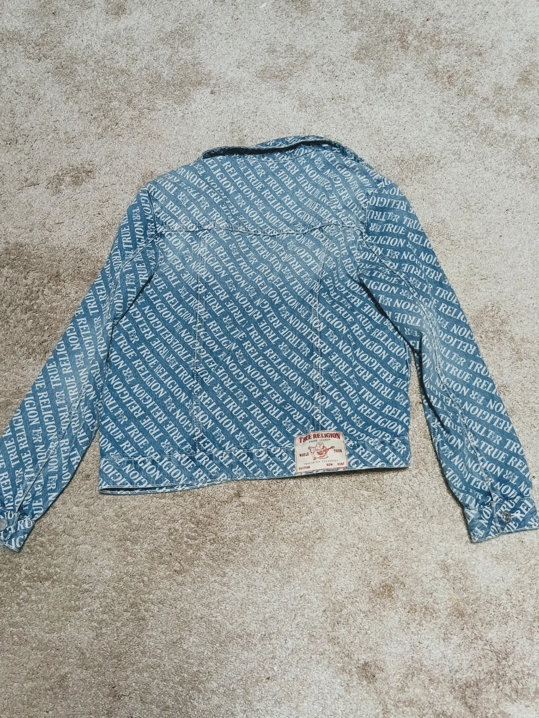 True Religion Denim Jacket All Over Logo Print - photo 3