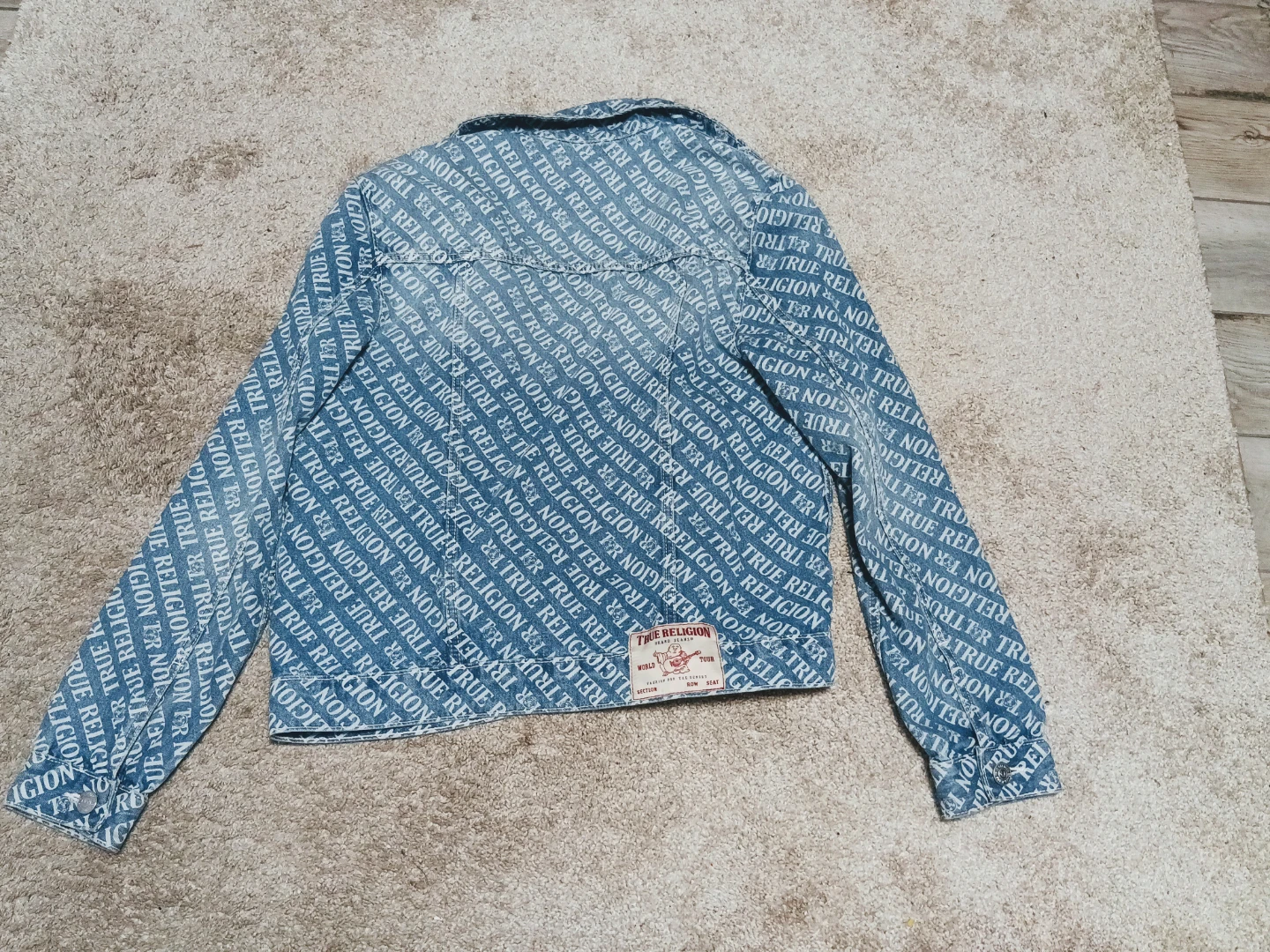 True Religion Denim Jacket All Over Logo Print - photo 4