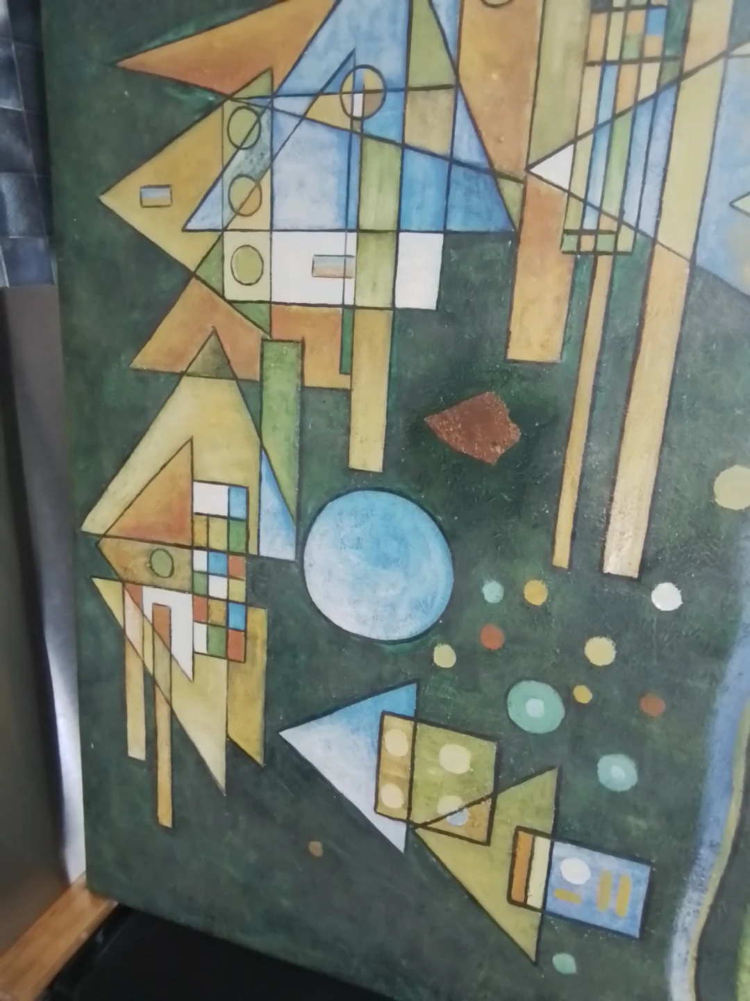 Large Hand-Painted Wassily Kandinsky Reproduction - photo 2