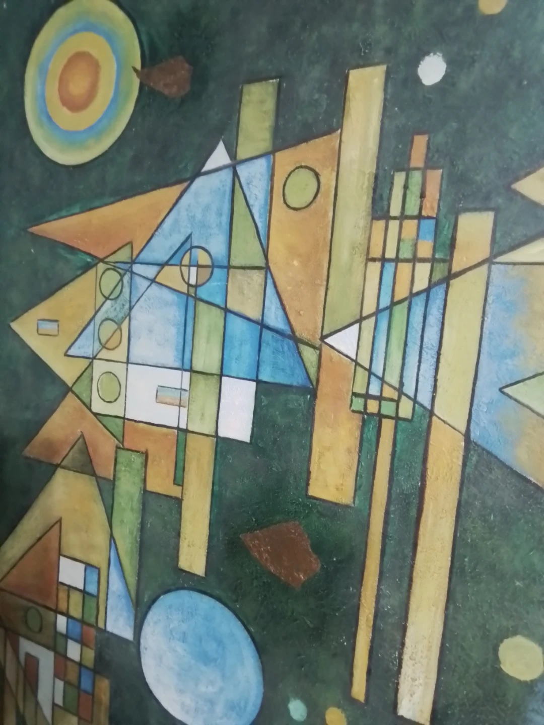 Large Hand-Painted Wassily Kandinsky Reproduction - photo 3