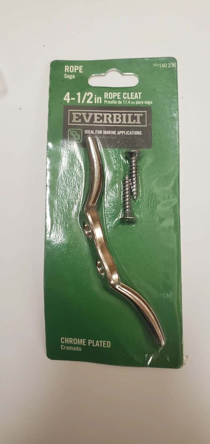 Everbilt 4-1/2 Inch Chrome Plated Rope Cleats - photo 2