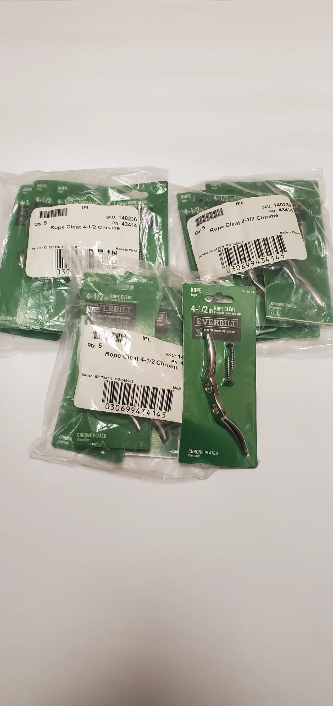 Everbilt 4-1/2 Inch Chrome Plated Rope Cleats