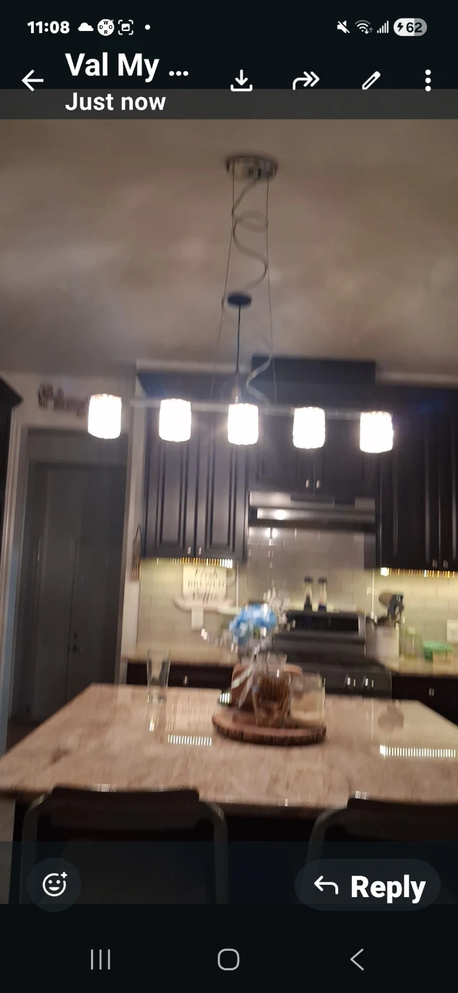 5-Light Pendant Chandelier with Textured Shades - photo 3