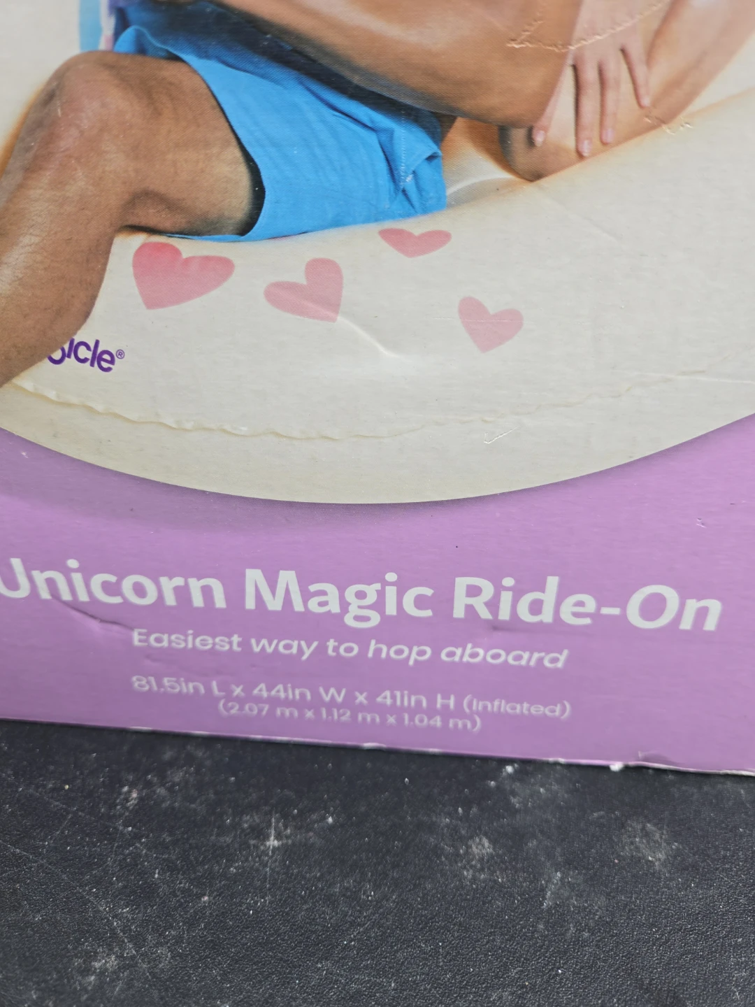 Inflatable unicorn funsicle ride on floaty - photo 3