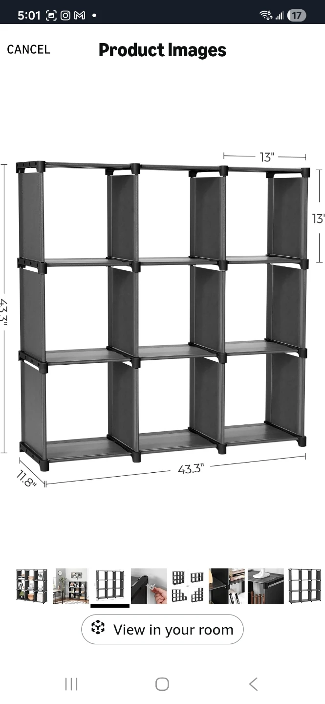 SONGMICS 9-Cube Storage Shelves - photo 3