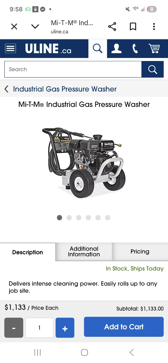 Mi-T-M Industrial Gas Pressure Washer