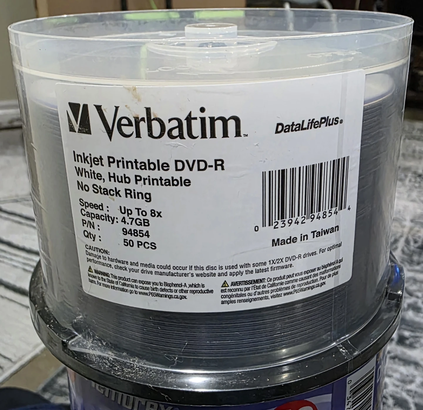Brand New Verbatim Ink Jet Printable DVD-R 50 Pack