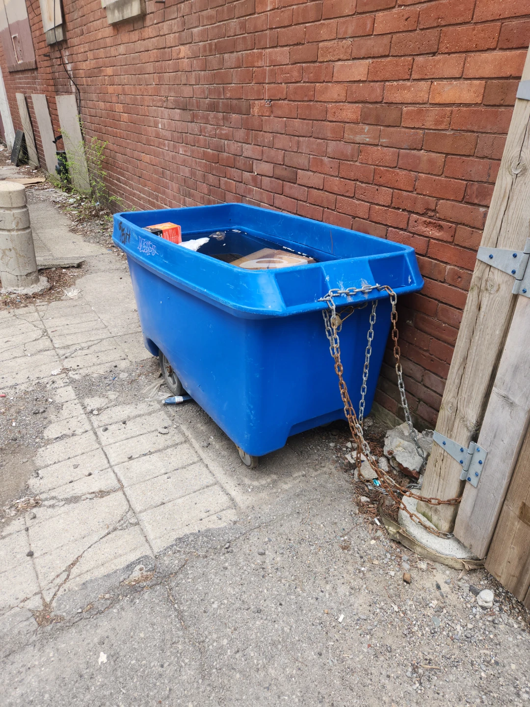 Blue Rolling Bin with Wheels - photo 2