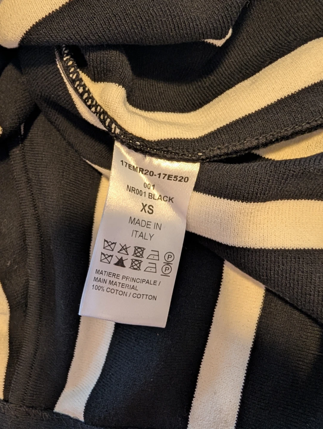 Chloé Striped Cotton Dress - XS Black - photo 2