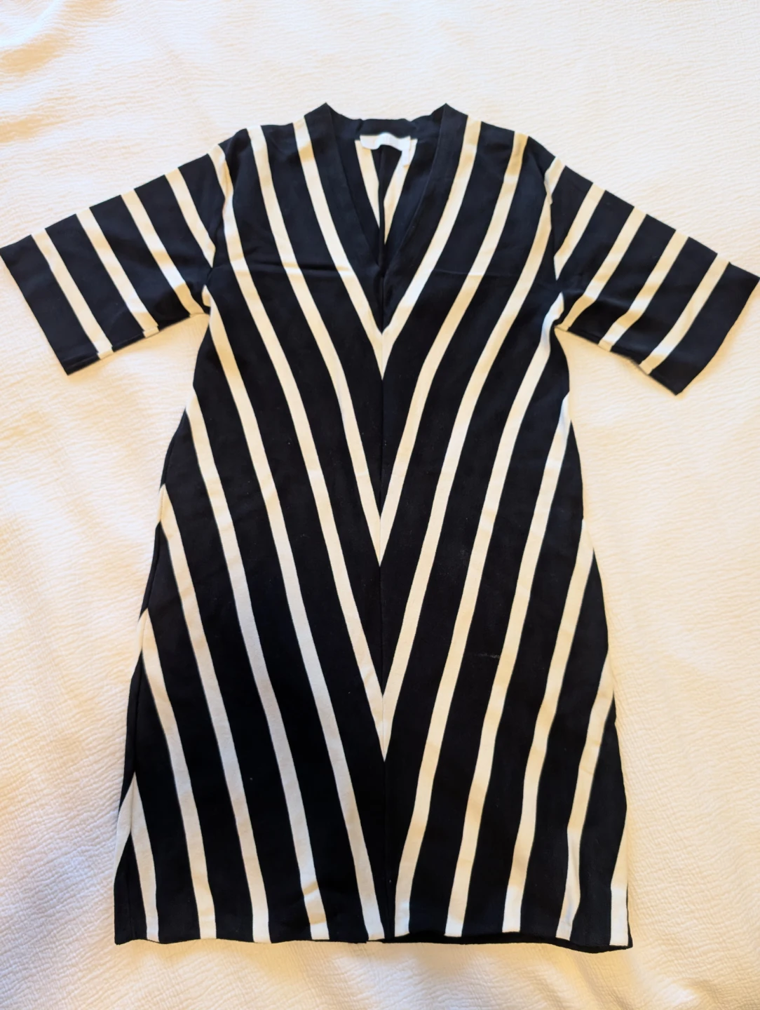 Chloé Striped Cotton Dress - XS Black