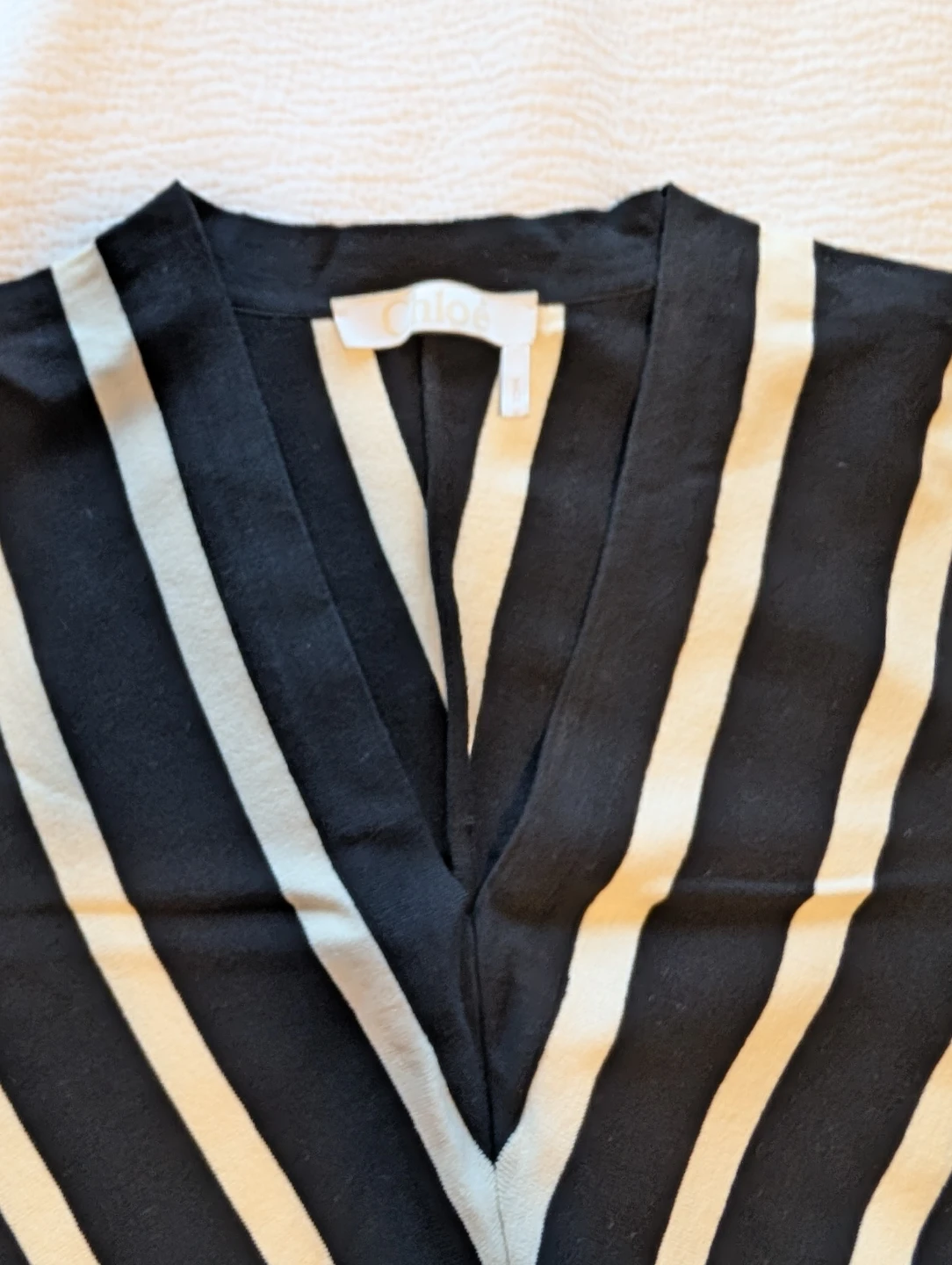Chloé Striped Cotton Dress - XS Black - photo 5